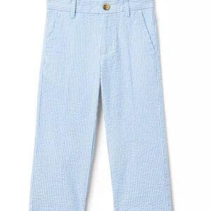 Janie and Jack 100049013 Boy Light Blue Stripe The Seersucker Pant NWT